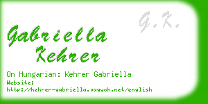 gabriella kehrer business card